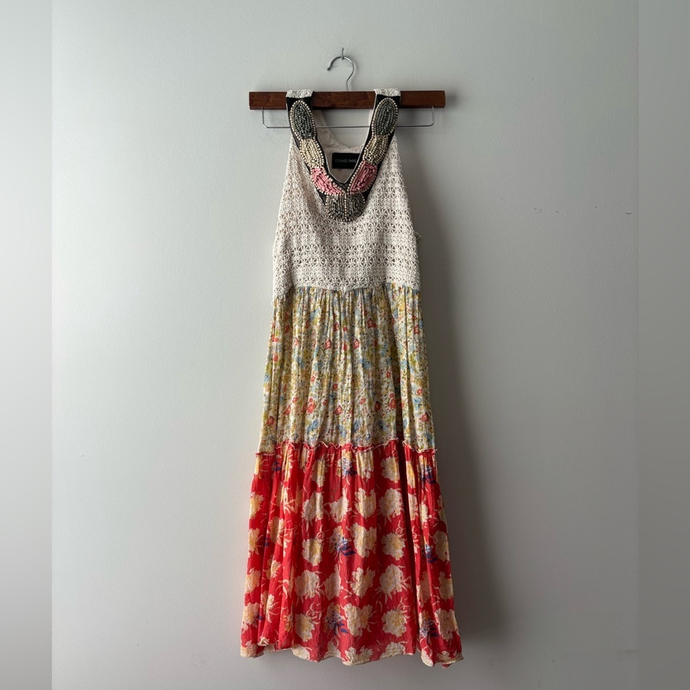 Young Threads floral crochet dress size M